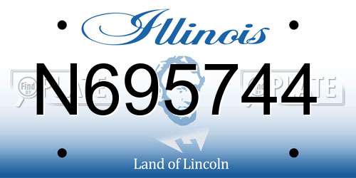 N695744 Illinois License Plate
