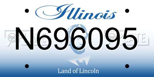 N696095 Illinois License Plate