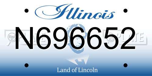 N696652 Illinois License Plate