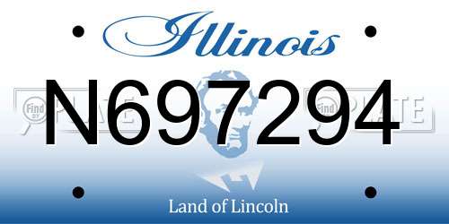 N697294 Illinois License Plate