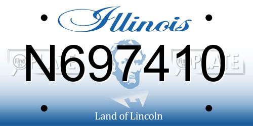 N697410 Illinois License Plate