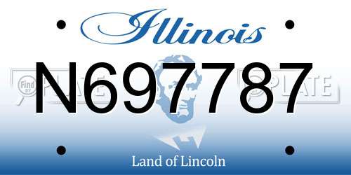 N697787 Illinois License Plate
