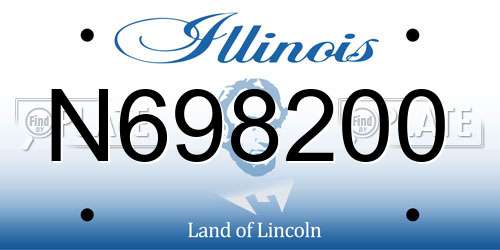 N698200 Illinois License Plate