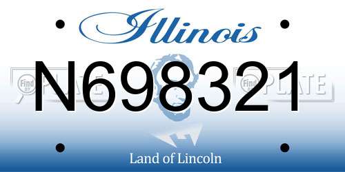 N698321 Illinois License Plate