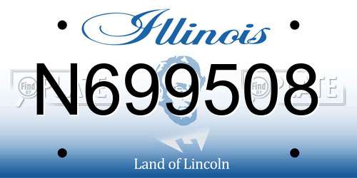 N699508 Illinois License Plate