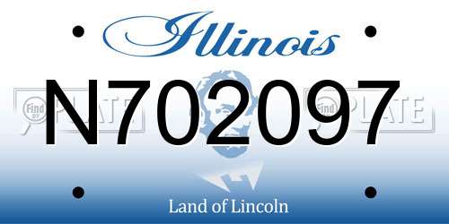 N702097 Illinois License Plate