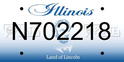 N702218 Illinois License Plate