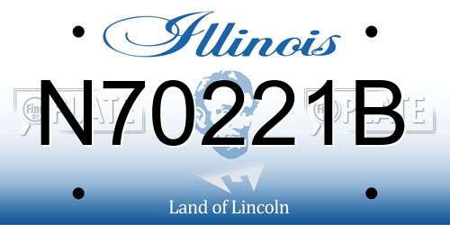 N70221B Illinois License Plate