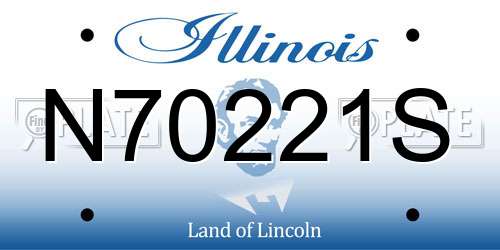 N70221S Illinois License Plate