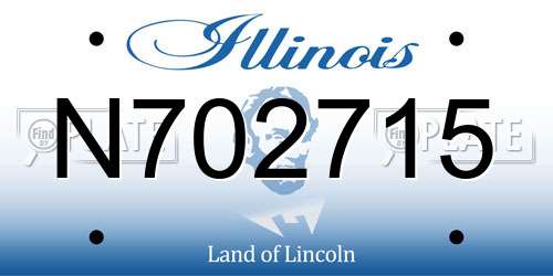 N702715 Illinois License Plate