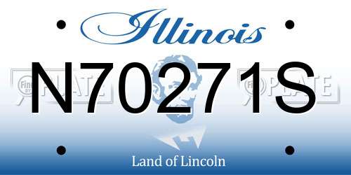 N70271S Illinois License Plate