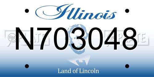 N703048 Illinois License Plate
