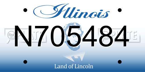 N705484 Illinois License Plate