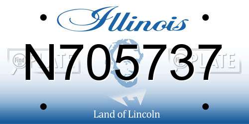 N705737 Illinois License Plate