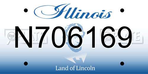 N706169 Illinois License Plate