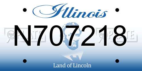 N707218 Illinois License Plate