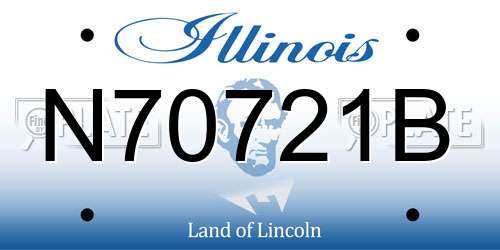 N70721B Illinois License Plate