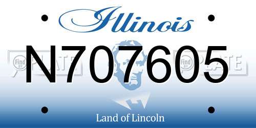 N707605 Illinois License Plate