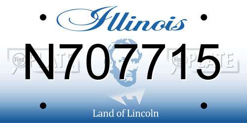 N707715 Illinois License Plate