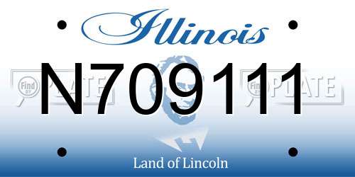 N709111 Illinois License Plate