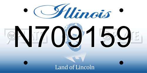 N709159 Illinois License Plate