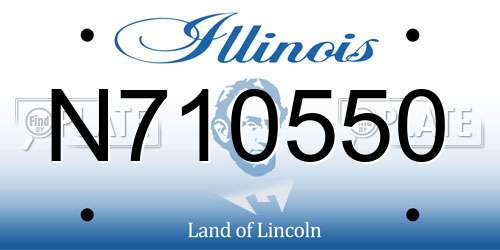 N710550 Illinois License Plate