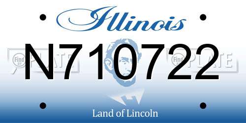 N710722 Illinois License Plate