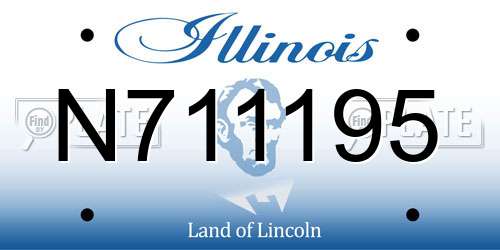 N711195 Illinois License Plate
