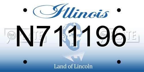 N711196 Illinois License Plate