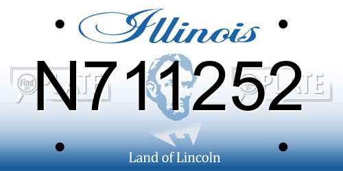 N711252 Illinois License Plate