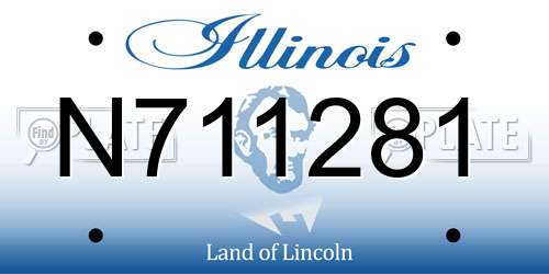 N711281 Illinois License Plate