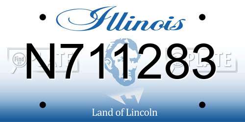 N711283 Illinois License Plate