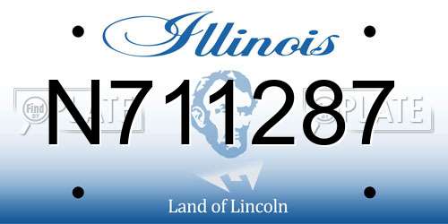 N711287 Illinois License Plate