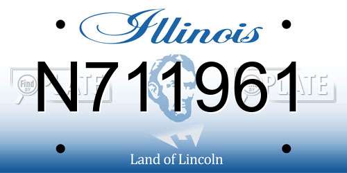 N711961 Illinois License Plate
