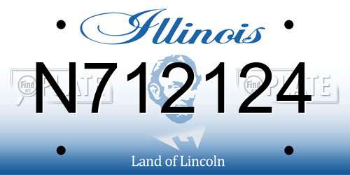 N712124 Illinois License Plate