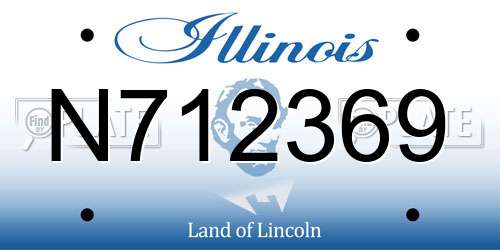 N712369 Illinois License Plate