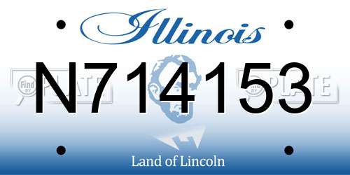 N714153 Illinois License Plate