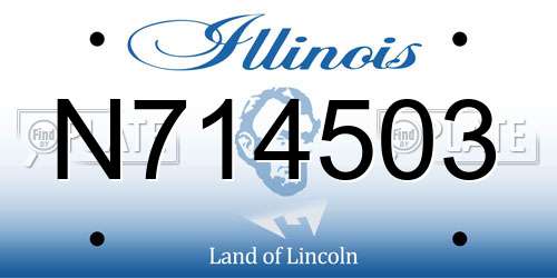 N714503 Illinois License Plate