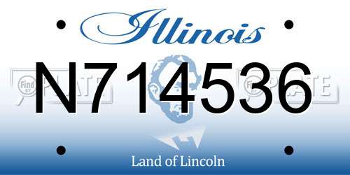 N714536 Illinois License Plate