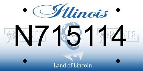 N715114 Illinois License Plate