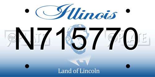 N715770 Illinois License Plate