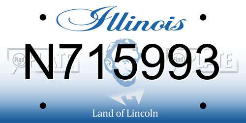 N715993 Illinois License Plate