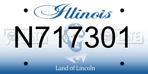 N717301 Illinois License Plate
