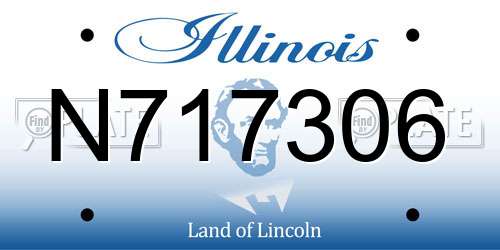 N717306 Illinois License Plate