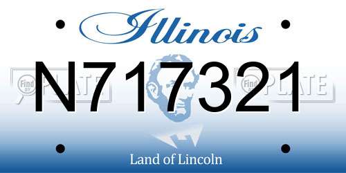 N717321 Illinois License Plate
