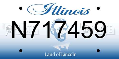 N717459 Illinois License Plate