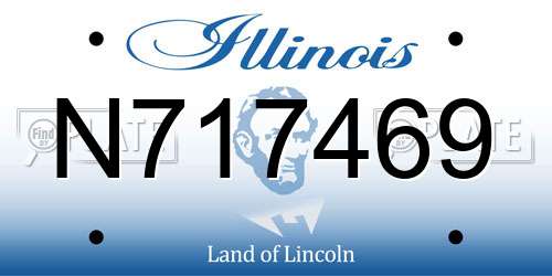 N717469 Illinois License Plate