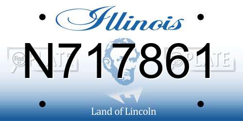 N717861 Illinois License Plate