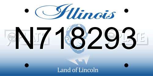 N718293 Illinois License Plate