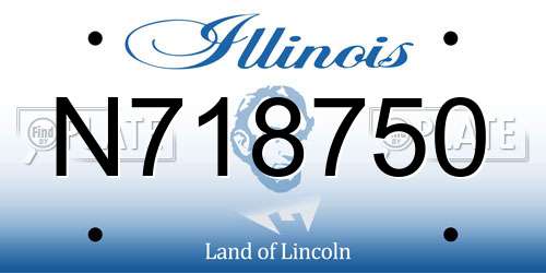 N718750 Illinois License Plate
